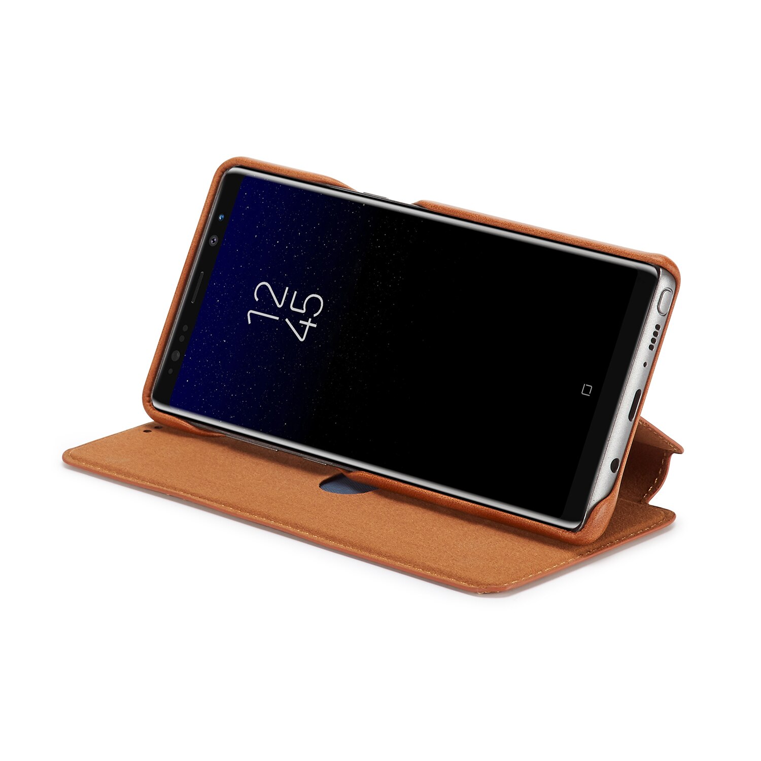 Funda con tapa magnética de lujo LC. Imeke para Samsung Galaxy Note 8 N950F, Funda de cuero retro para negocios, funda simple