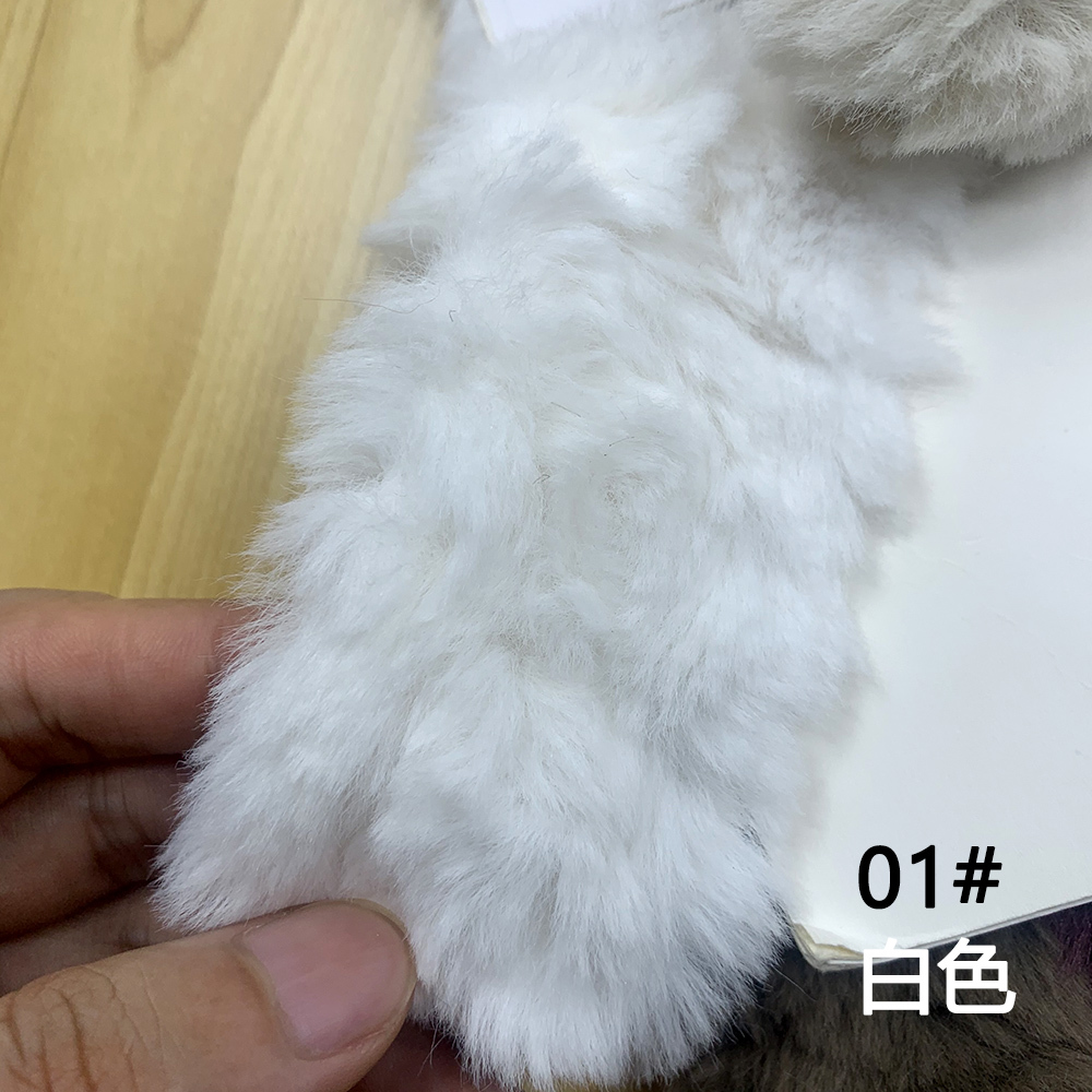 Embossed Microfiber 100% Polyester Fabric Rabbit Faux Fur Fleece Fabric For Cotton Doll Hair Plush Toy 25x45cm