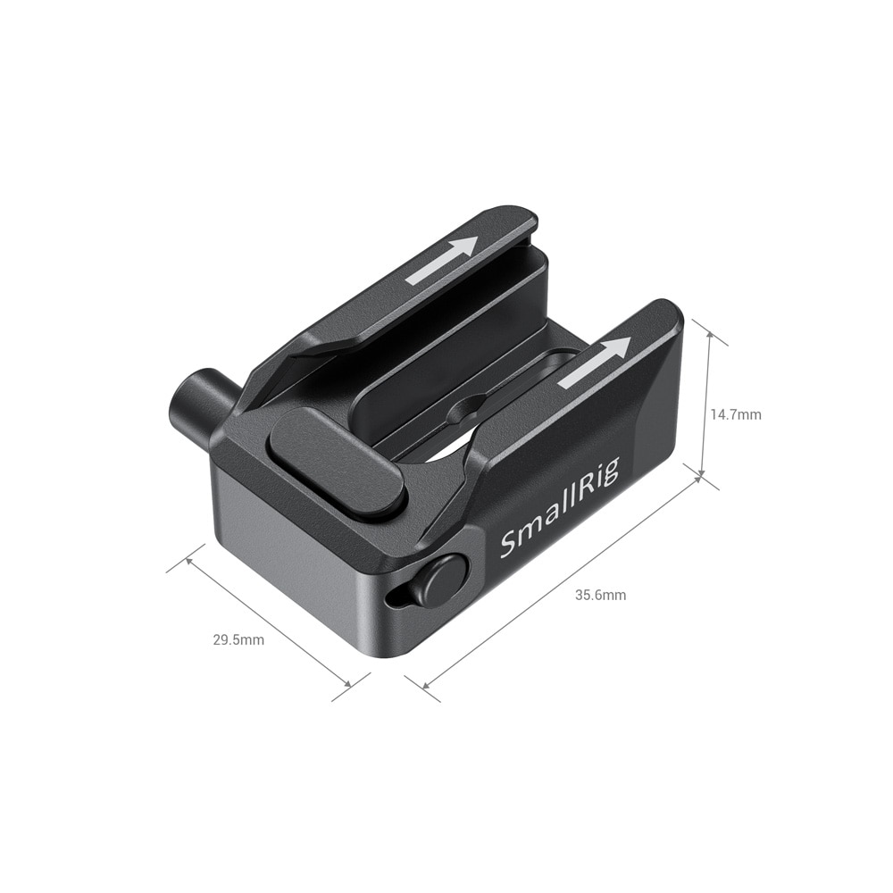SmallRig Cold Shoe Mount Adapter with Safety Release DSLR Camera Clamp for Microphone , Flash Light , SSD Mount DIY Attach 2806