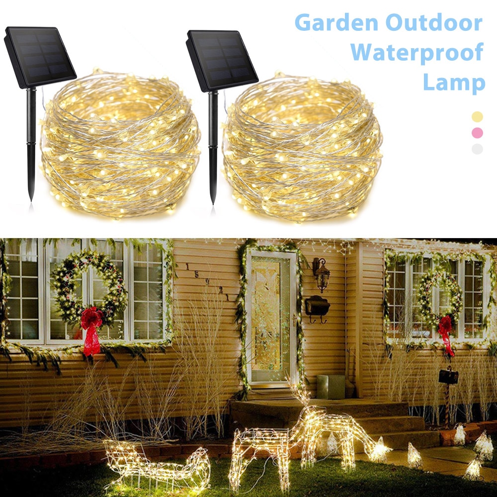 Solar lampa led utomhus 7m/32m led fairy lights julgirlanger solar garden party vattentäta lampor led string lights