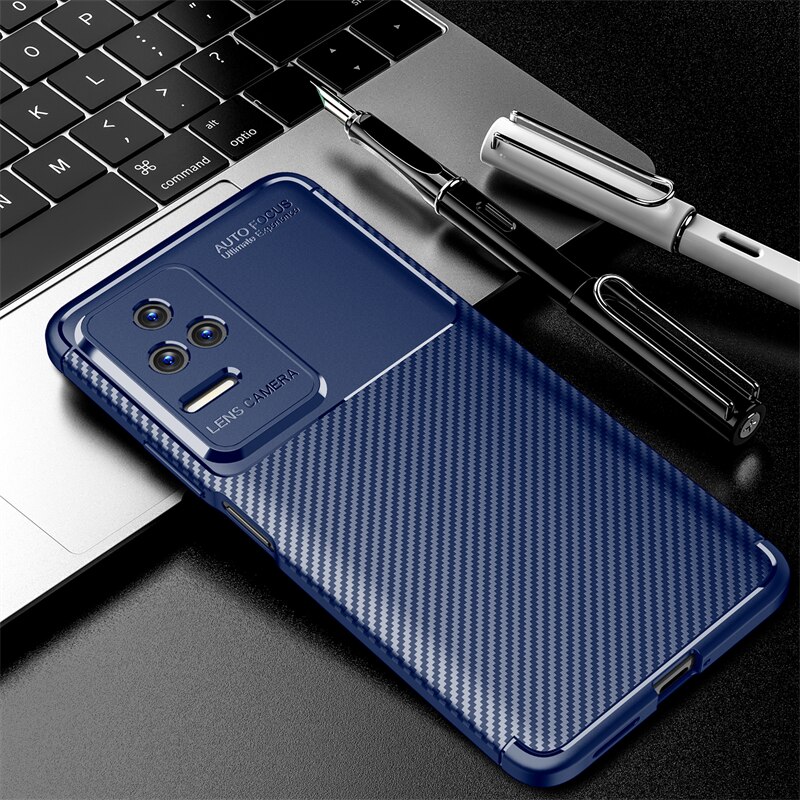 Für Xiaomi Redmi K50 Profi fallen Harte Rügestochen Silikon Gummi fallen Für Xiaomi Redmi K50 Profi Abdeckung für Xiaomi Redmi k50 K50 Profi K50: Redmi K40ProPlus / Blau