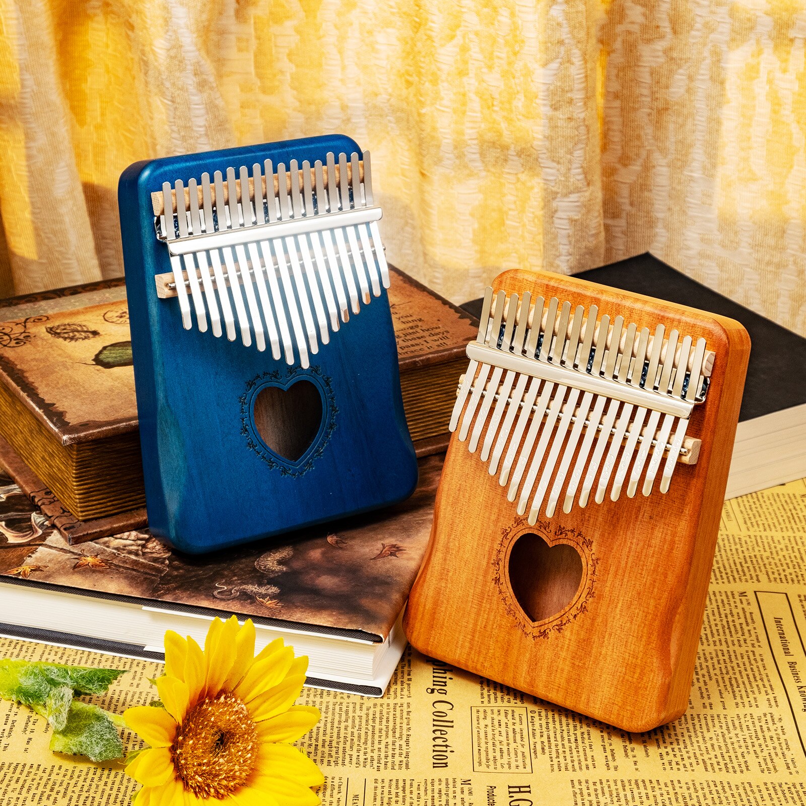 Kalimba 17 key Thumb Piano Wood Mahogany Mbira Body Musical Instruments Africa Kalimba Piano with Accessories