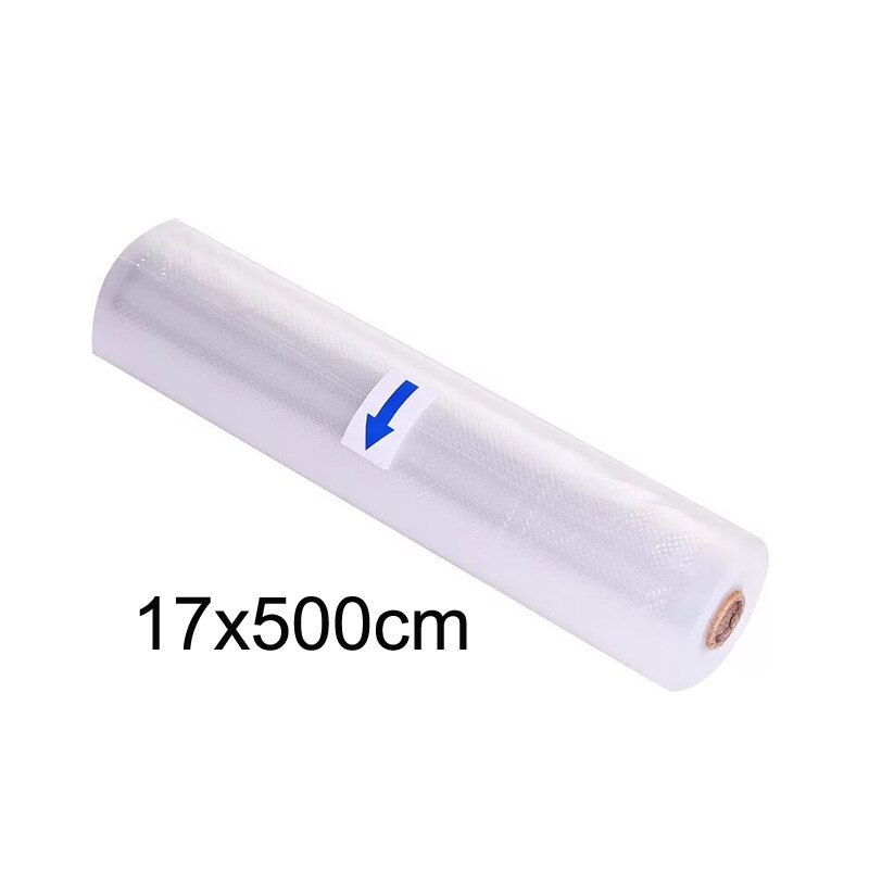 Sous vide vakuumpakning 1 rulle 12/15/17/20/22/25/28/30 x 500cm til vakuumforseglingsmaskine opbevaringsposer til madforsegling pakningspose: 17 x 500cm