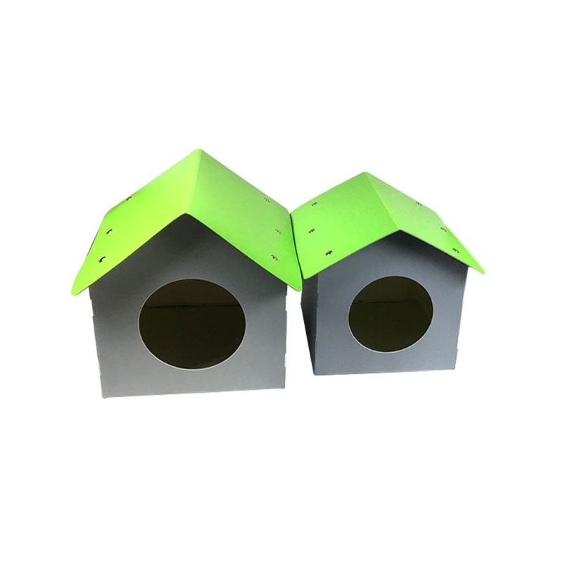 Plastic Dog Houses Outdoor Insulated Weatherproof Kennel Dogs House Outside with Door Pet Dog Supplies S/M Size C42