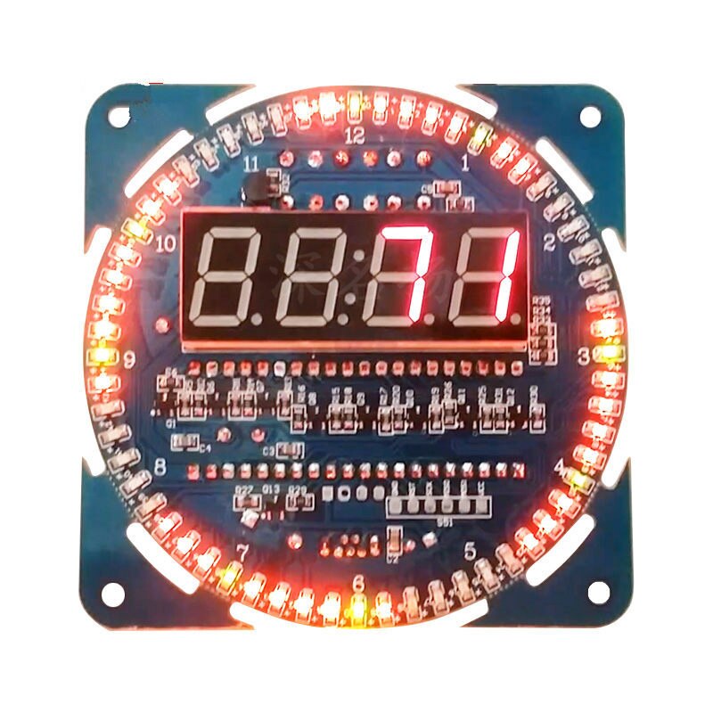 DS1302 Rotating Digital LED Display Module Alarm Electronic Digital Clock LED Temperature Display