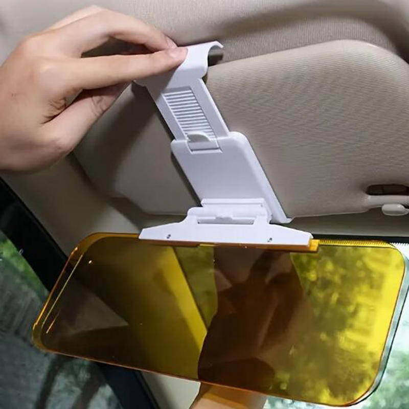 Car Sun Visor Goggle Clip-on Anti-UV Anti-Dazzle Sun Visor Clip-on Extender Rotatable Vision Safety Driving At Night Accessories