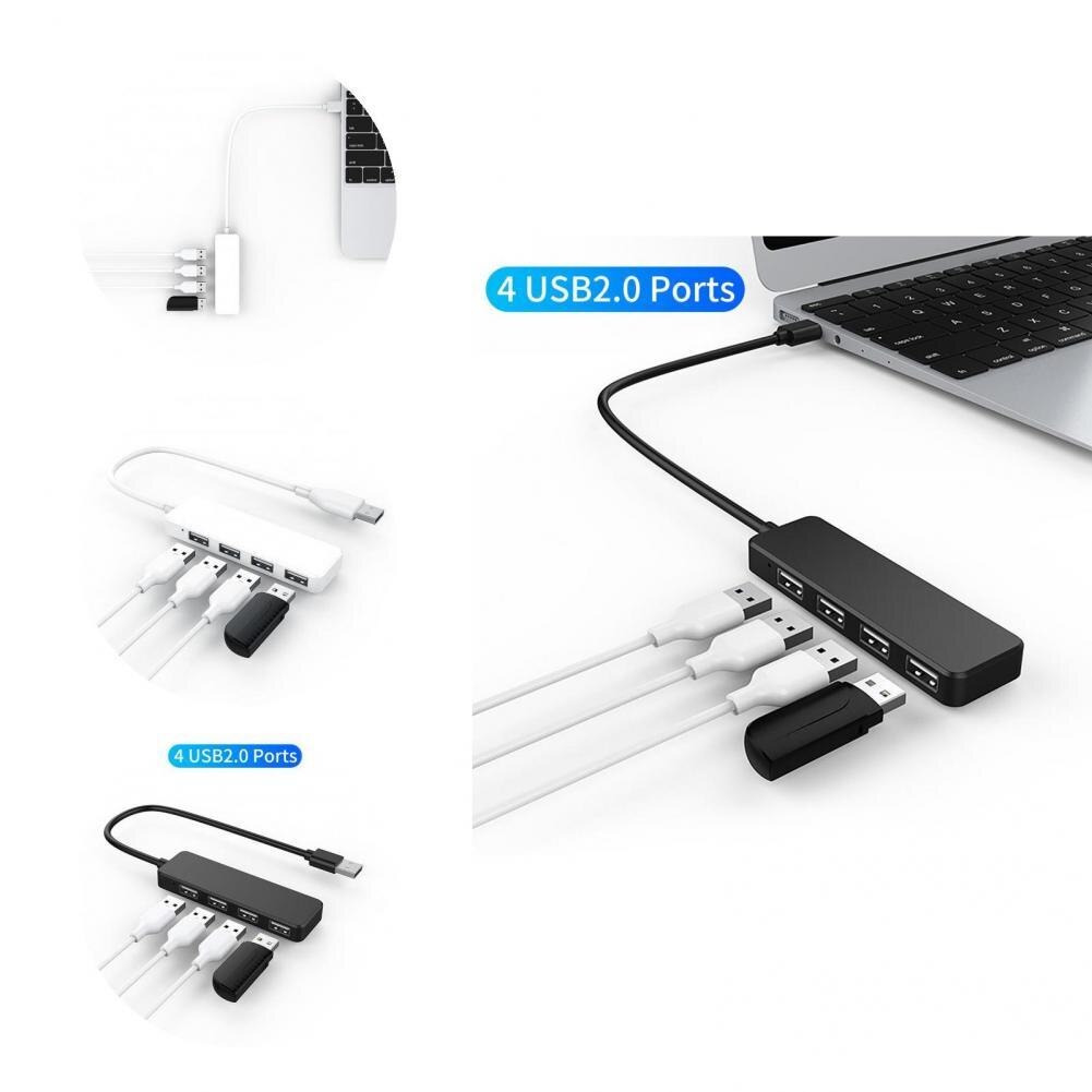 Kabel Hub Praktische 4 in 1 USB 2,0 Kabel Hub Edelstahl Stabile Ausgang Erweiterung Dock