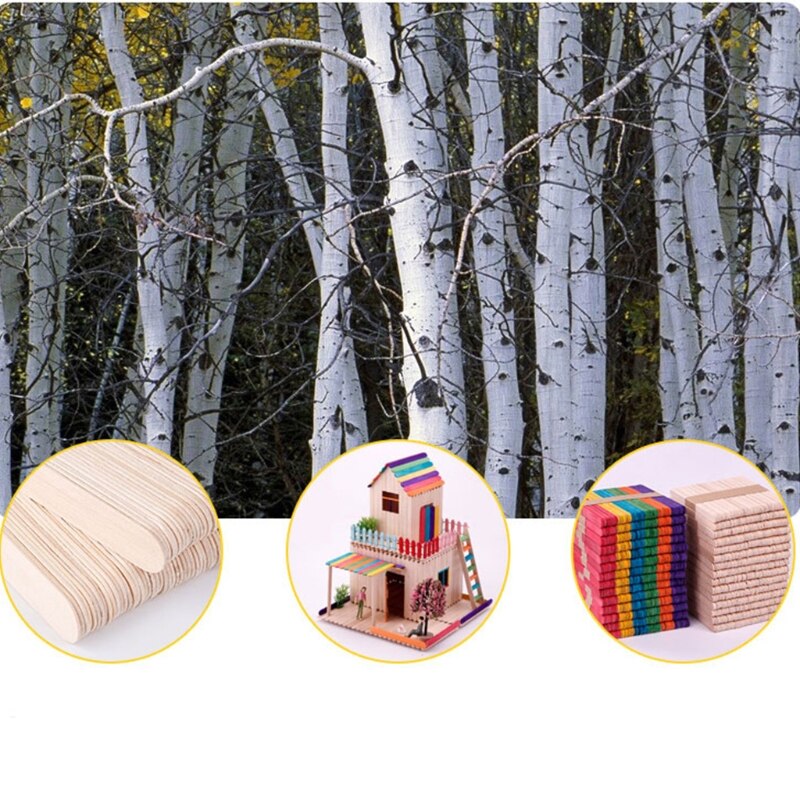 Natural Wooden Sticks Food Grade Craft Wood Lollipop Sticks Homemade Crafting Supplies Multi Purpose