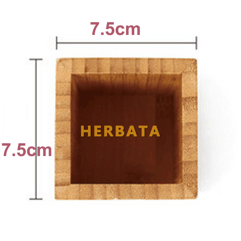 Multi-function Bamboo Made Desk Stationery Organizer Pen Pencil Holder Storage Box Case Square Container CL-2554