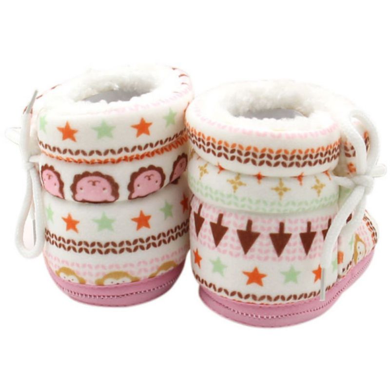 Babysko småbørnssko pige dreng vinter babystøvler varm fleece børn børn snestøvler småbørn bebe sko
