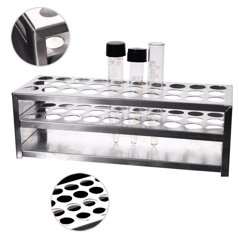 18.5mm 30 Hole Aluminum Test Tube Rack Multifunctional Laboratory Test Tube Holder