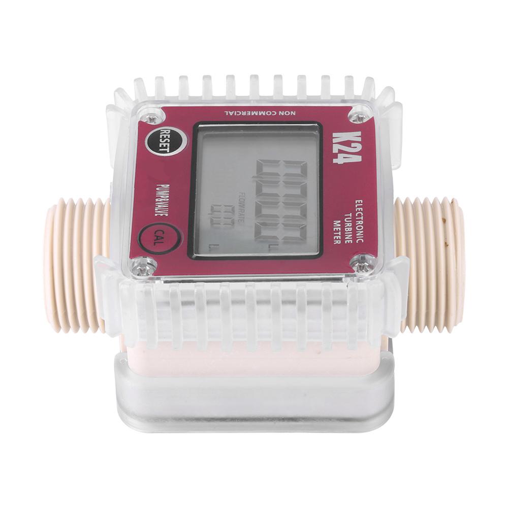 K24 Digital Flow Meter Oil Fuel Flow Meter Gauge Turbine Diesel For Chemicals Liquid Water for Petroleum Chemical Industry