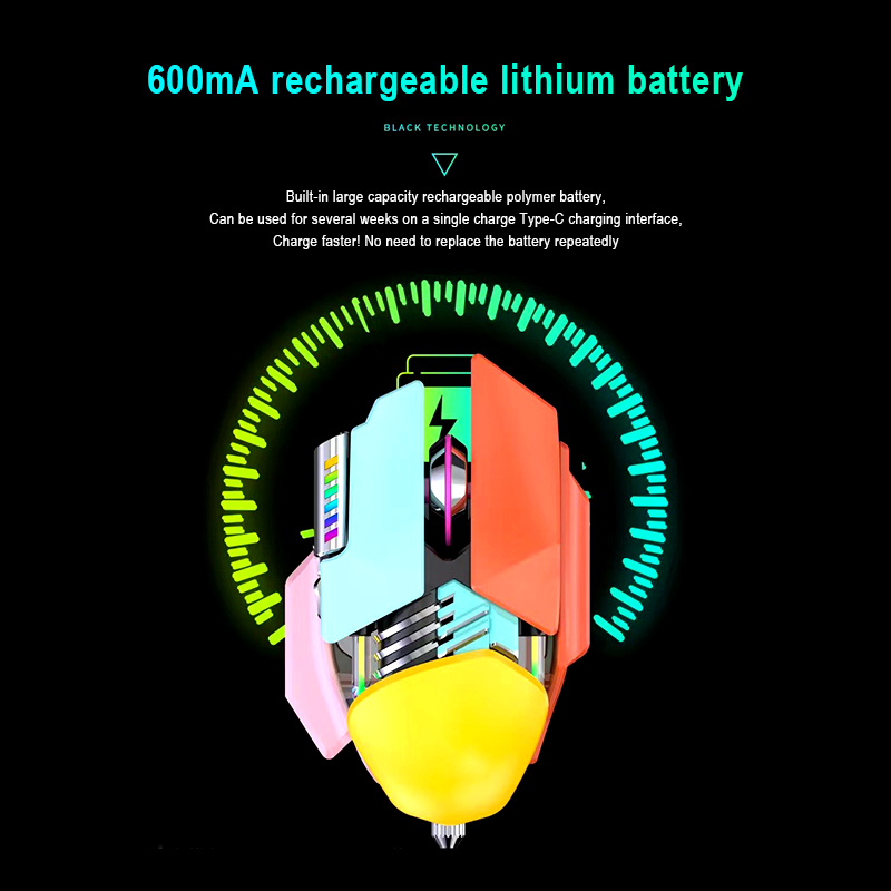 M7 RGB USB 2.4G Wireless Gaming Mouse 3200 DPI 7-button programmable Ergonomic gaming mouse for PC players