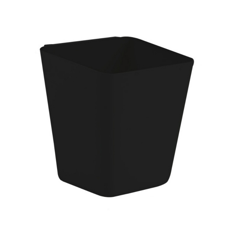 Cubos de almacenamiento colgantes con carrito, cesta colgante portátil para mesita de noche, cesta de almacenamiento colgante de cocina montada en la espalda de plástico para el hogar: Negro