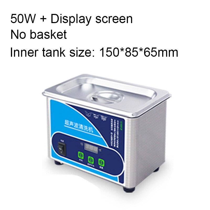 Limpiador ultrasónico Digital 50W Sonicator baño 40Khz degas de oro joyas de plata gafas collar de jade óxidos aceite antioxidante lavadora: 50W No display 2