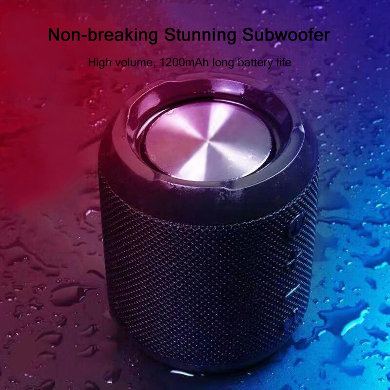 Bluetooth 5.0 højttaler med tf kort afspilning aux input play subwoofer tws trådløse loundpeakers bærbar højttaler