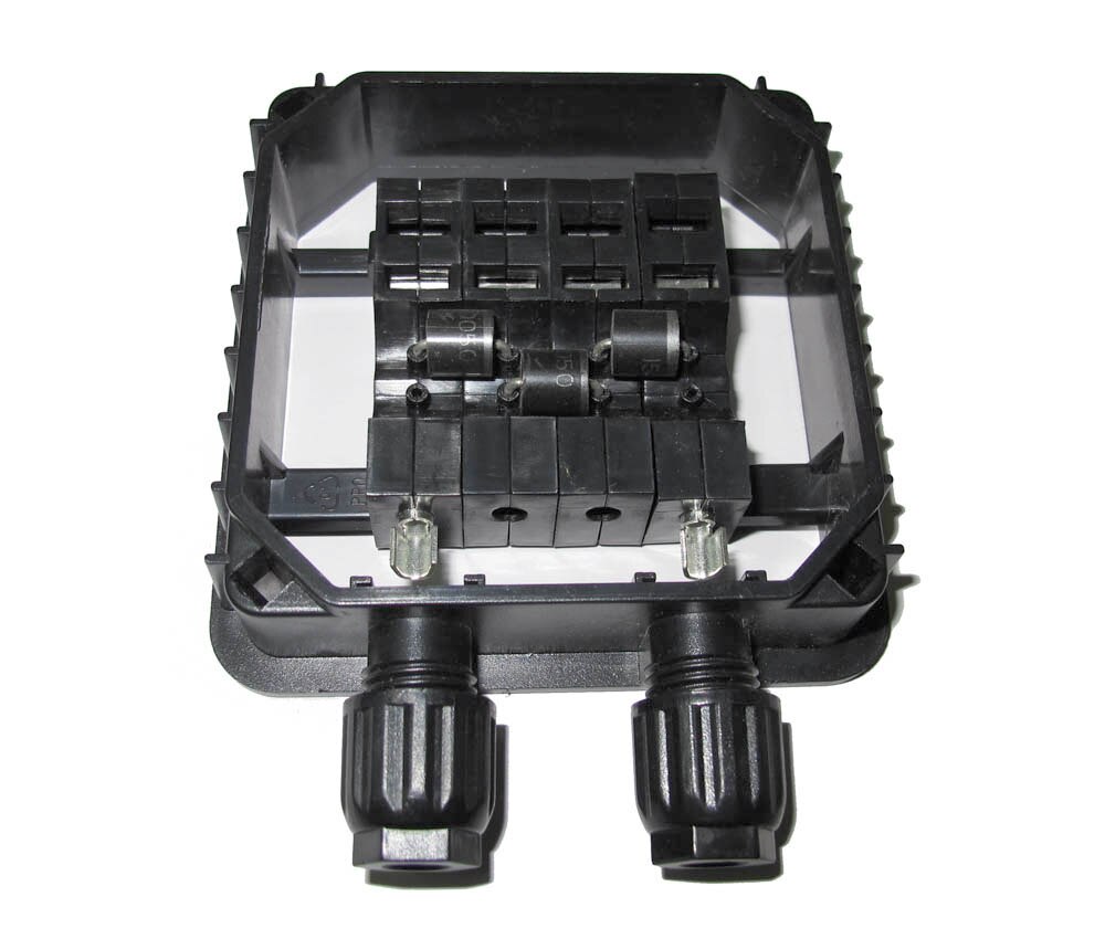 2pcs Solar Junction Box for Solar Panel 130W 140W 150W 175W 180W 200W connect PV junction box solar cable connection with Diodes