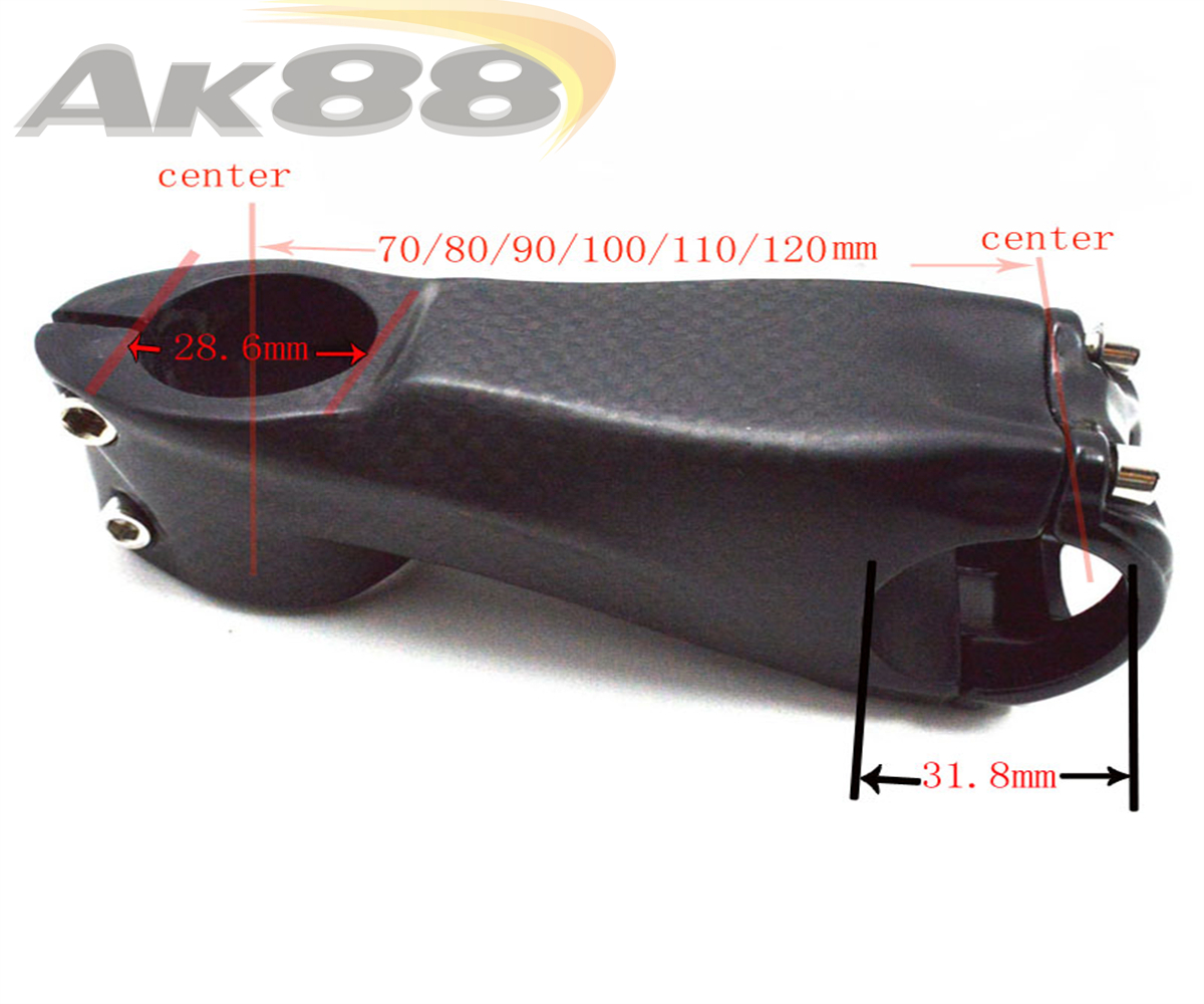 AK88 bike parts Full carbon riser with stem cover 6/17 degrees