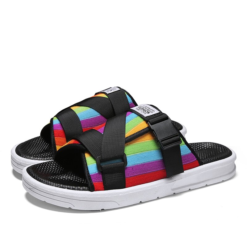 sandalia shoes da sandali sandel roman uomo homme de transpirables leather masculina beach sandles herren sandales slide: Multicolor / 42