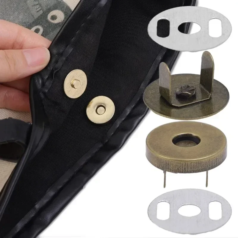 5/50set Magnetic Snap Button Invisible No-stitch Bag Fasteners Clasps Handbag Purse Crafts Parts Mini Wallet Adsorption Buckles