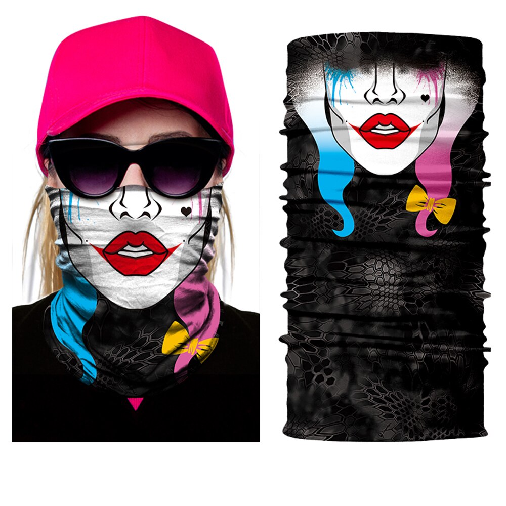 BJMOTO Magie Kopf Gesicht Maske Nahtlos Winddicht Anti-Uv Multi Verschleiß Rohr Bandana Durag Radfahrer Motorrad Schal