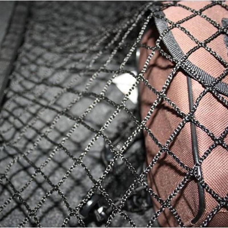 Auto Care 70X70 Cm Universele Kofferbak Bagage Opslag Cargo Organizer Nylon Rekbare Elastische Mesh Net Met 4 plastic Haken