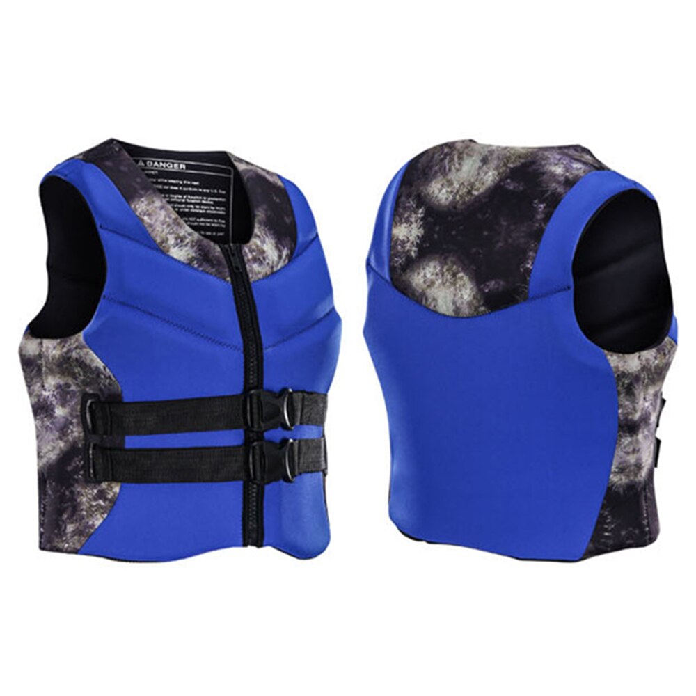 Adults Vest Life Jacket Kayak Motorboats Jet Ski Surf Wakeboard Fishing Vest Swimming Surf Rescue Boat Raft Sailing Safety Vest: V5006 Blue / 2XL 90-100KG