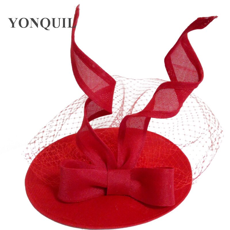 Large 30CM Round White Fascinator Base Velling Hair Accessories Women Party Wedding Hat Imitation Sinamay Birdcage Veil Headwear