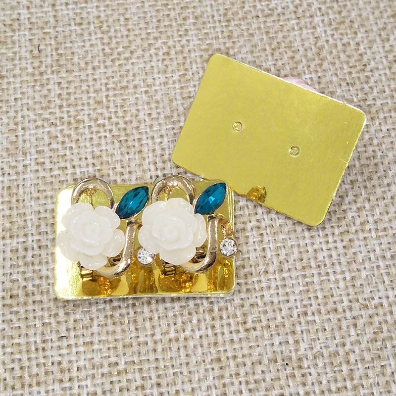 Pen perle papir ørepynt pakkekort små smykker øredobber display kort tag 100 stk størrelse 3.5*2.5cm tilpasset pris ekstra: Gul