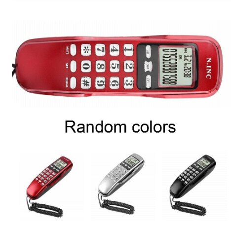 Caller ID telephone set hanging home office silver Landline Caller ID LCD Display Corded Telephone Wall Mounted Ringtone