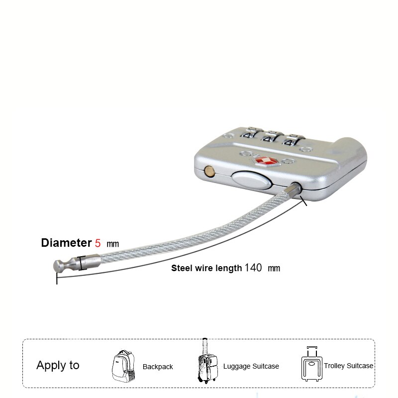Master Lock TSA Locks Smart Combination Lock For Travel Luggage Suitcase Anti-theft Code Padlock Customs Password Lock