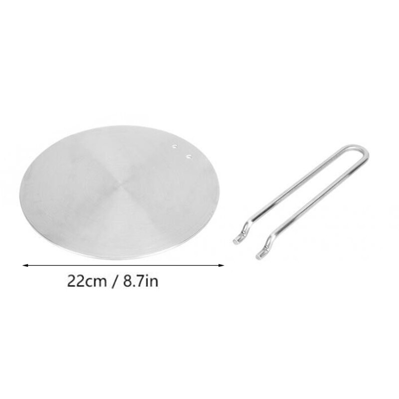 Heat Diffuser Stainless Steel Induction Heat Diffuser with Removable Steel Handle Coffee Milk Cookware Diffuser