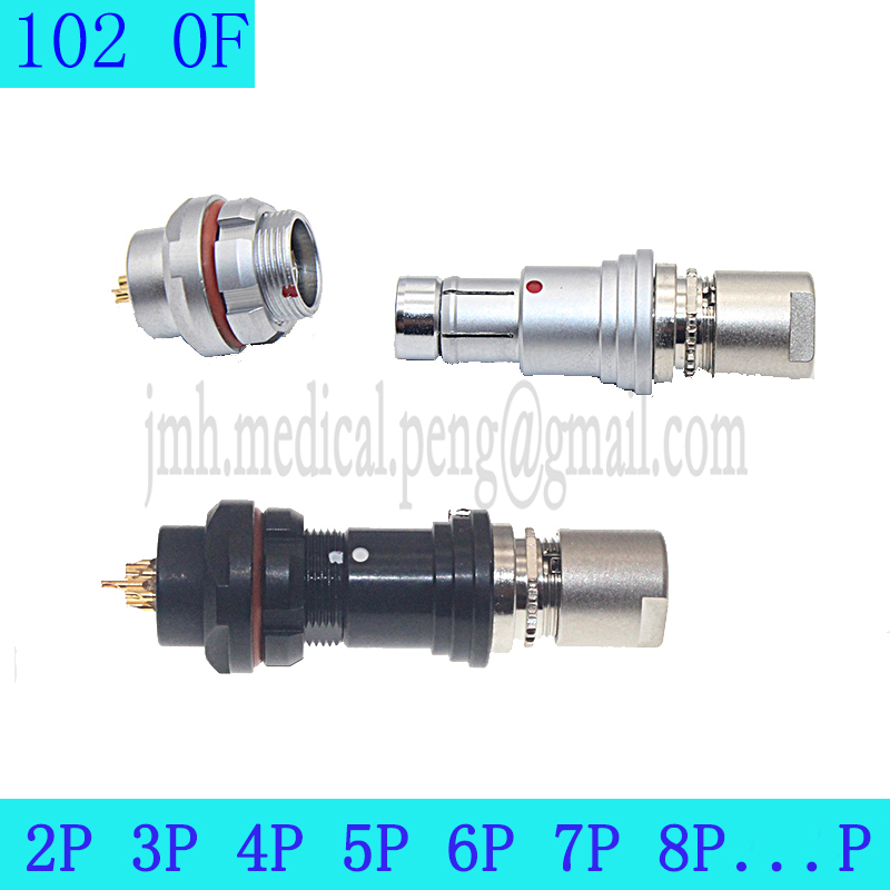 Compatible Fischer 102 M9 0F 2 3 4 5 7 9Pin Short Push-pull Self-locking Round Plug Socket Half-moon Positioning Pin Connector