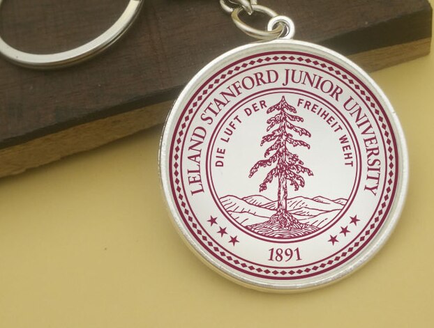 Europese Brittannië Engels Hoger University Wereldberoemde Universiteiten College Sleutelhanger Badge Souvenir Classic Wereld: Stanford University