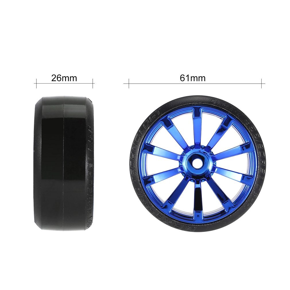 4 Stks/set 1:10 Rc Drift Auto Banden Hard Tyre Wheel Voor Traxxas Hsp Tamiya Hpi Kyosho On-Road Drifting cas Rc Voertuig Deel