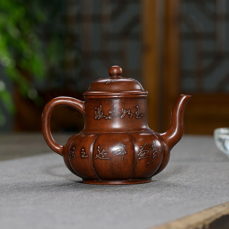 Red mud large purple clay teapot teaware sand goods in rain