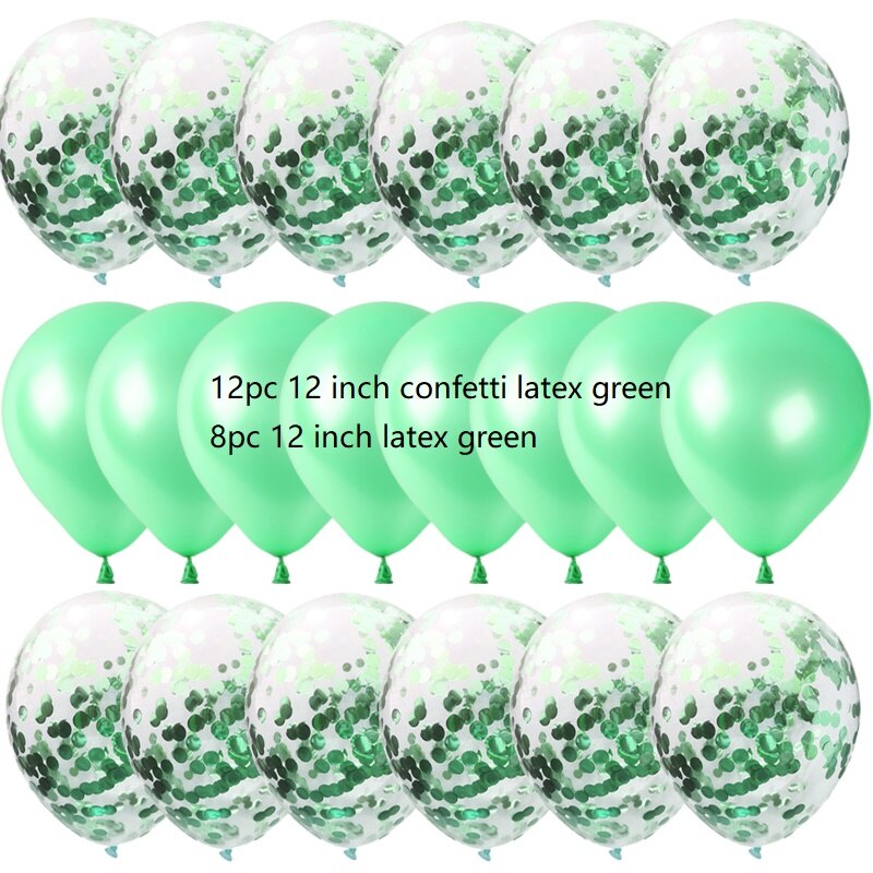 Supports de ballons cylindriques, 7 Tubes, décoration de fête prénatale, pour anniversaire, 7 Tubes: green