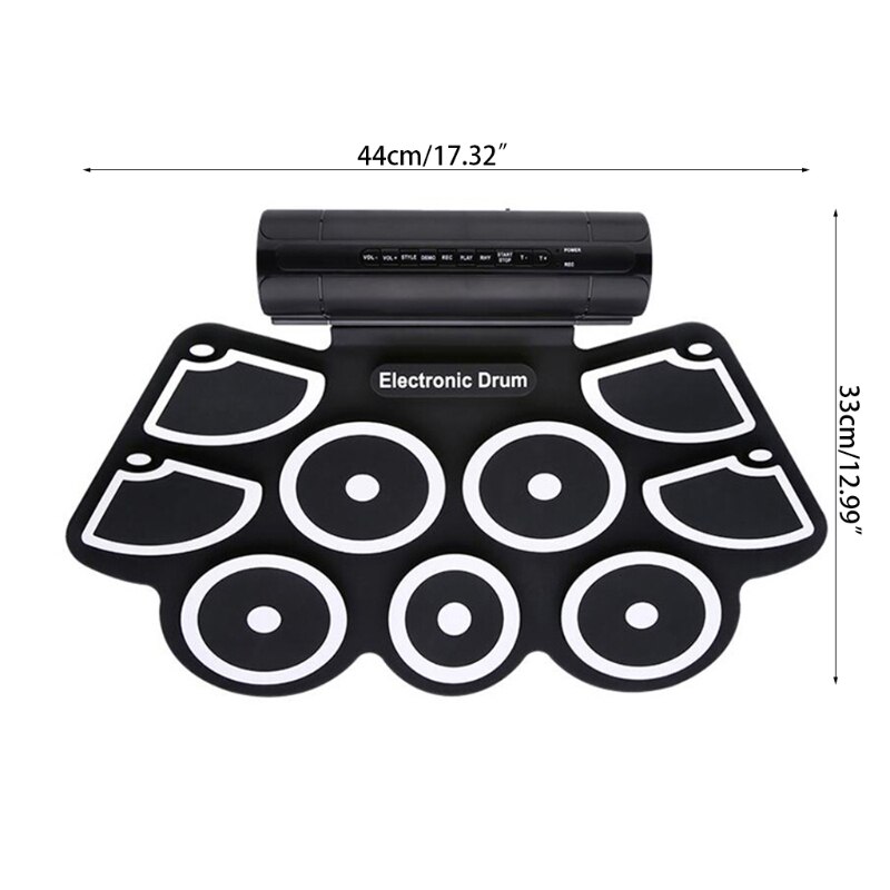 Top Portable MIDI Electronic Roll Up Drum Kit with Built in Speakers