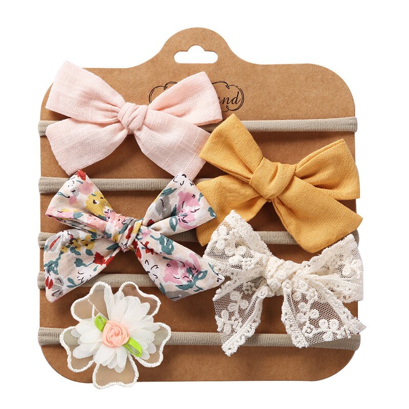Pinzas para el pelo de bebé, accesorios de para niños, horquillas de lunares, ganchos florales, 5 unids/set por Set: 6