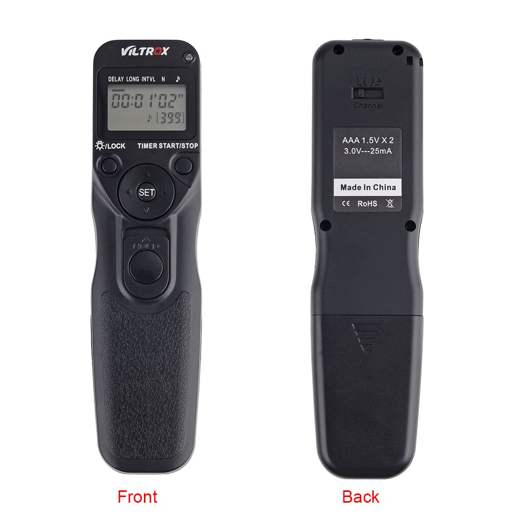 VILTROX 2.4GHZ FSK Wireless Remote Shutter Controller Set Time Lapse N3 Cable for Nikon D90 D600 D3100 D3200 D5000 D5100 D7000