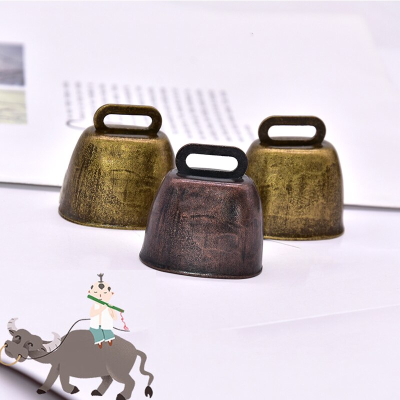 Campanas de cobre Retro para mascotas cascabeles de vaca, caballo, oveja, ganado, timbre fuerte, Crisp, extender más fuerte, prevenir la pérdida de mascotas