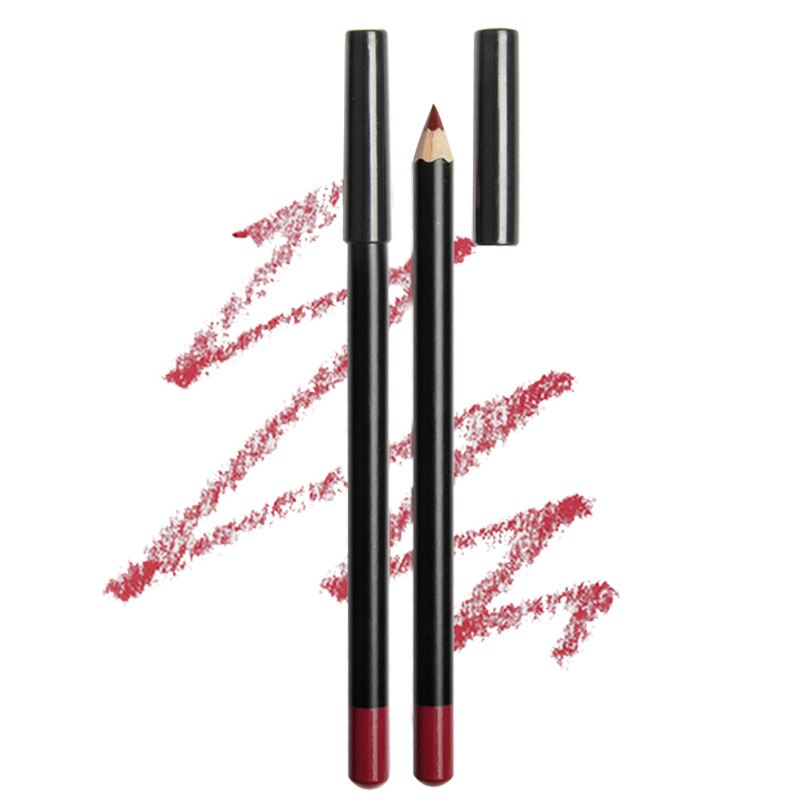 Bivanfe 15 Colors Matte Wood Lipliner Pencil Waterproof Long Lasting Vegan Lip Liner Pen Makeup Tool: 07