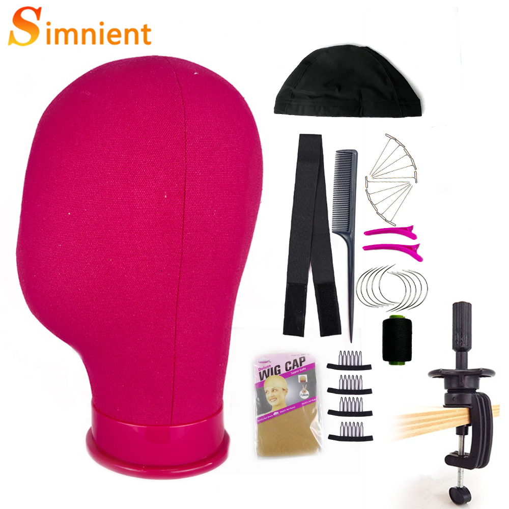 Mannequin Head Wig Stand Canvas Block Head With Adjustable Mannequin Head Tripod For Wigs Making Display Wth Wig Caps T Pins: Chocolate