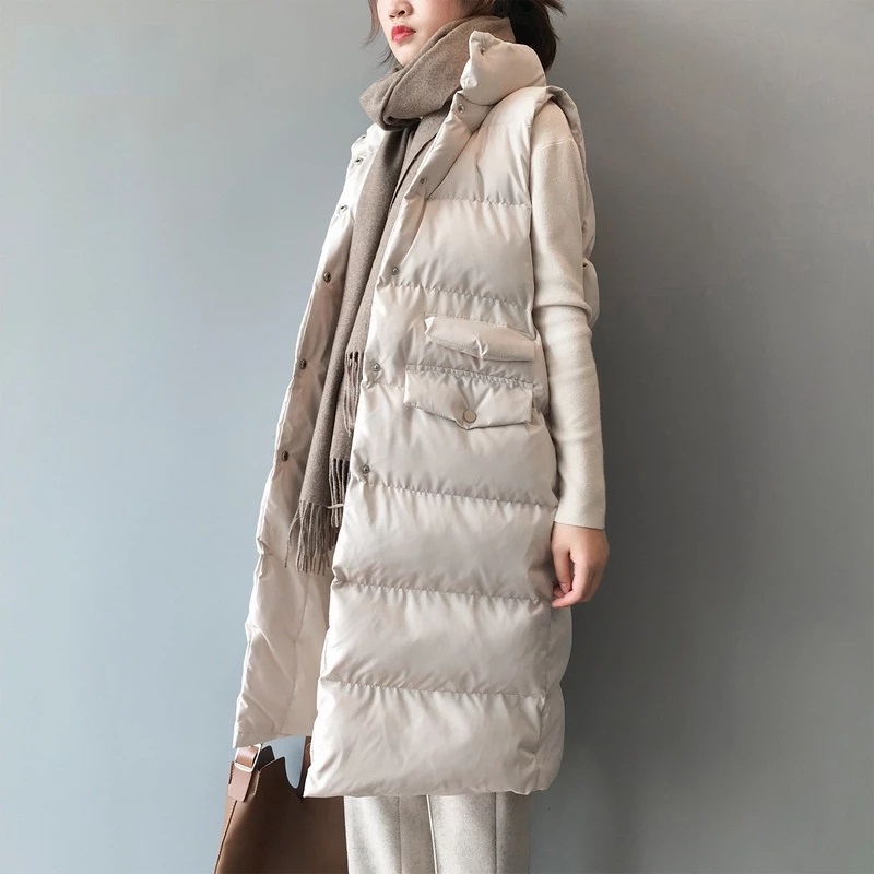 Women Vest Jackets Autumn Winter Casual Loose Sleeveless Outerwear Coat Female Large Waistcoat