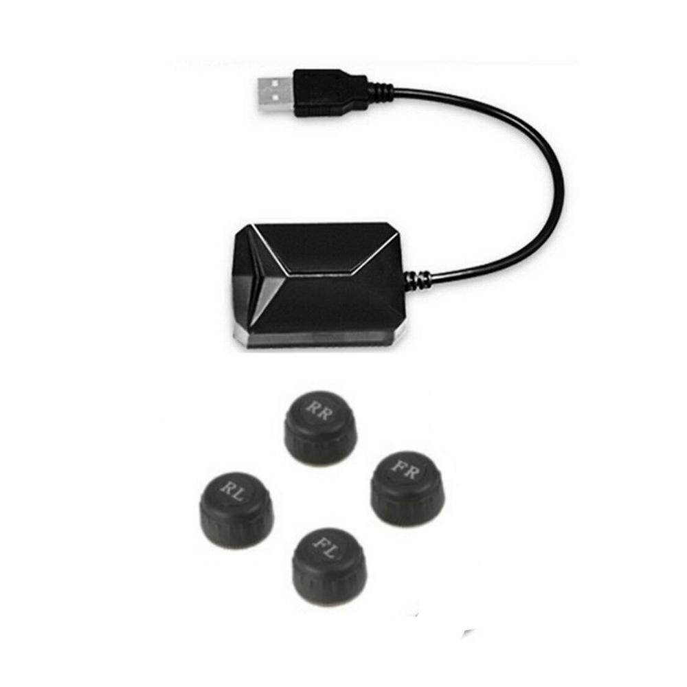 USB Android TPMS Tire Pressure Monitoring System Display Alarm System 5V Internal Sensors Android Navigation Car Radio 4 Sensors: External sensor