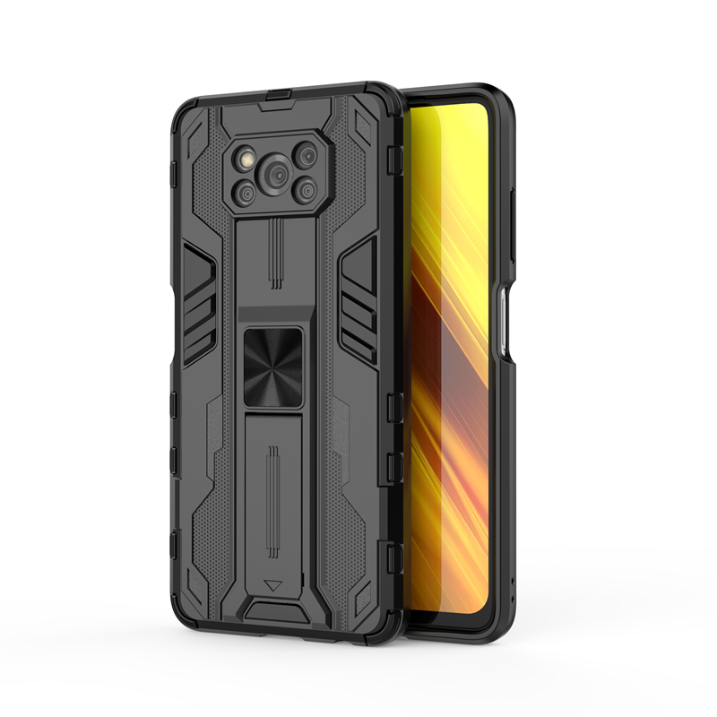For Poco-X3 Pro Case Magnetic Kickstand Armor Camera Lens Protect Phoen Case For Xiaomi Poco X3 NFC Little X 3 PocoX3 Back Cover: ABS / Beige