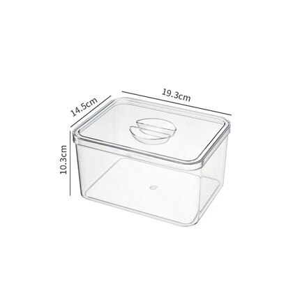 Keuken Koelkast Vriezer Ruimte Saver Organizer Thuis Voedsel Transparante Plastic Organizer Container Koelkast Opbergdozen: M