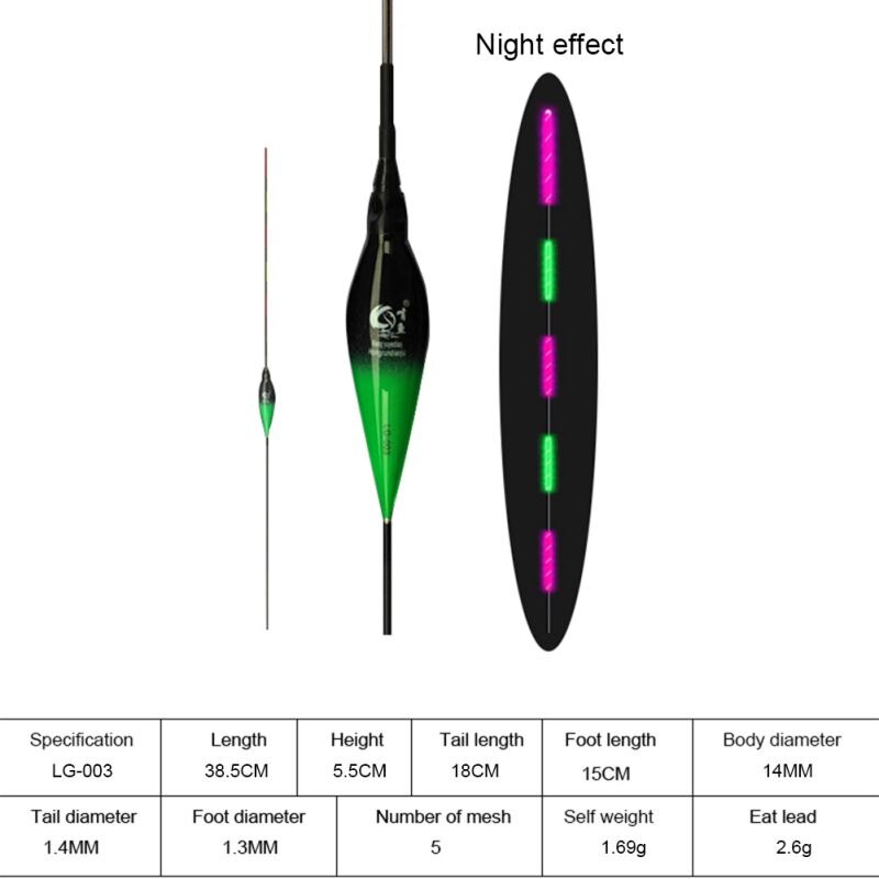 Day Night Fishing Float Waterproof Cool Light Electronic Floats Luminous Buoy Outdoor Fish Supply: A3