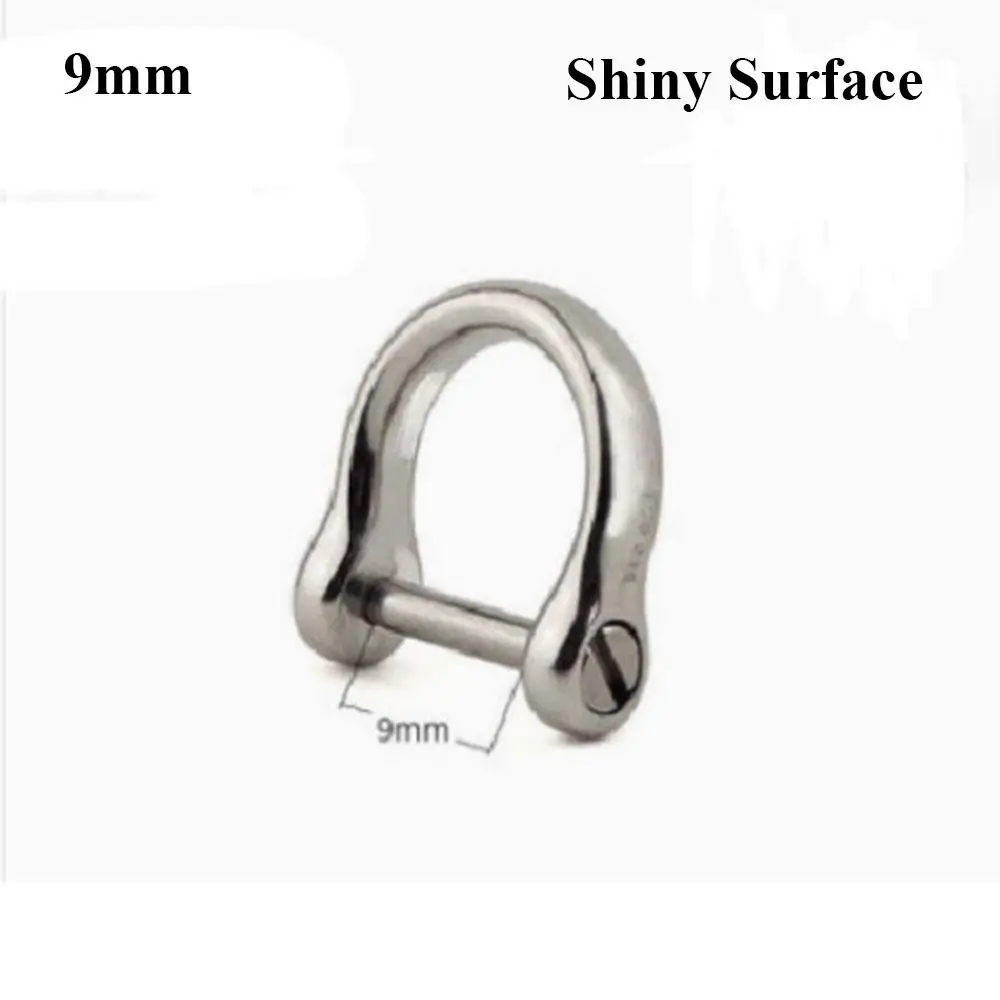 9/13/17/21Mm Massief Roestvrij Staal Karabijnhaak D Strik Nietjes Beugel Fob Sleutelhanger Sleutelhanger Haak Schroefverbinding Gespen: Zilver