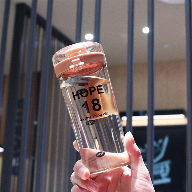 1pc shaker flessen draagbare duurzame nieuwe chique waterfles waterbeker